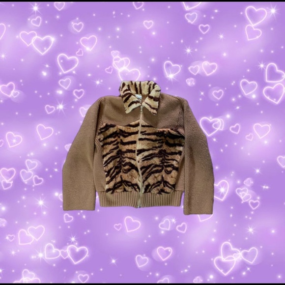 Retro Y2K contrast cardigan - Picture 1 of 1